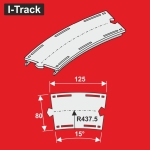Hacker-Model MC24215 - H0 - Gebogen Segment für Märklin R 437,5 mm 15° (6 Stück)